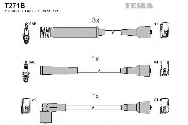TESLA T271B Комплект дротів запалювання