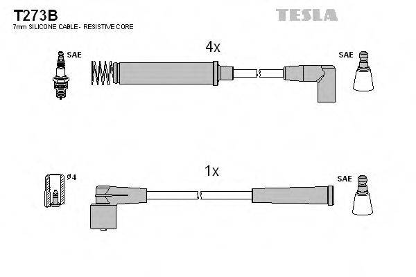 TESLA T273B Комплект дротів запалювання