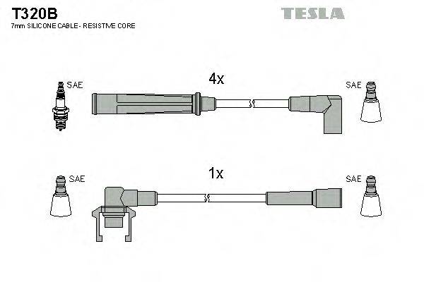 TESLA T320B Комплект дротів запалювання