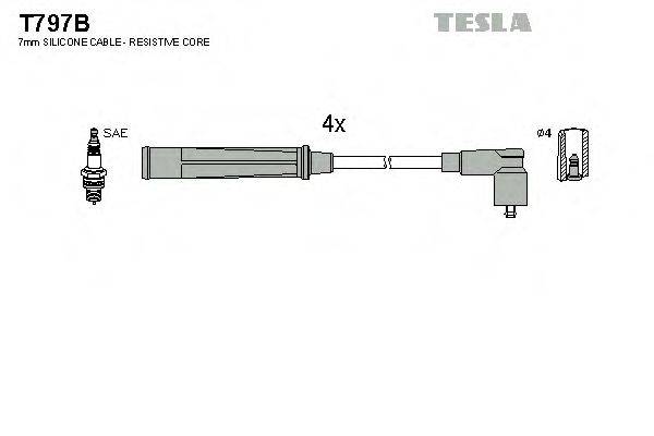 TESLA T797B Комплект дротів запалювання
