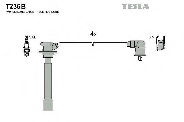 TESLA T236B Комплект дротів запалювання