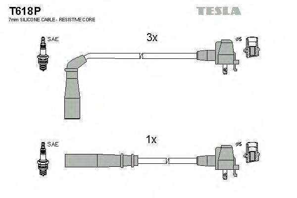 TESLA T618P Комплект дротів запалювання
