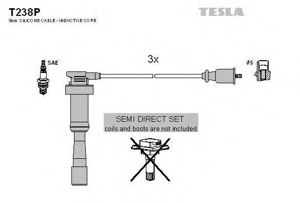 TESLA T238P Комплект дротів запалювання