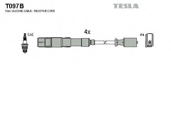 TESLA T097B Комплект дротів запалювання