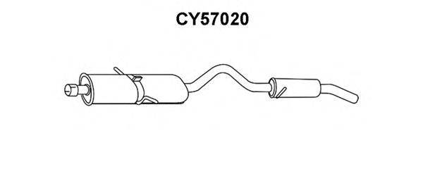 VENEPORTE CY57020 Глушник вихлопних газів кінцевий