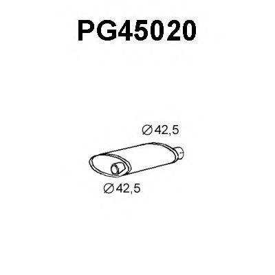 VENEPORTE PG45020 Середній глушник вихлопних газів