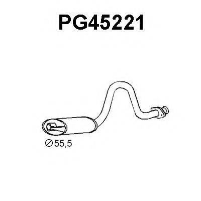 VENEPORTE PG45221 Середній глушник вихлопних газів