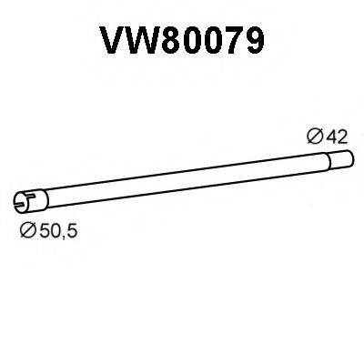 VENEPORTE VW80079 Труба вихлопного газу