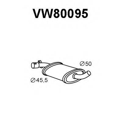 VENEPORTE VW80095 Середній глушник вихлопних газів