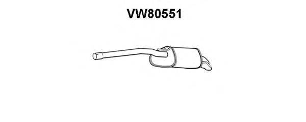VENEPORTE VW80551 Глушник вихлопних газів кінцевий