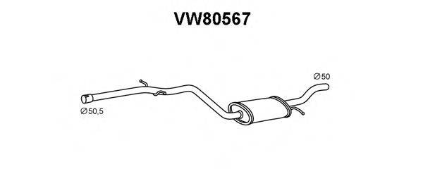 VENEPORTE VW80567 Середній глушник вихлопних газів