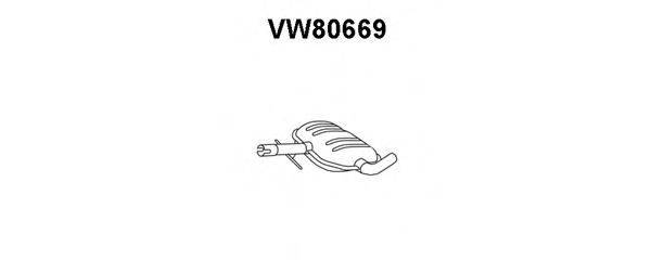 VENEPORTE VW80669 Середній глушник вихлопних газів