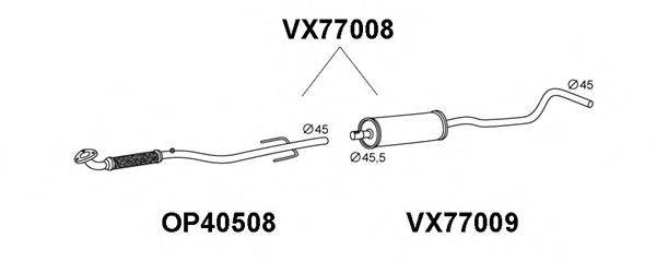 VENEPORTE VX77008 Передглушувач вихлопних газів