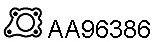 Прокладка, труба вихлопного газу VENEPORTE AA96386 Прокладка, труба вихлопного газу VENEPORTE AA96386