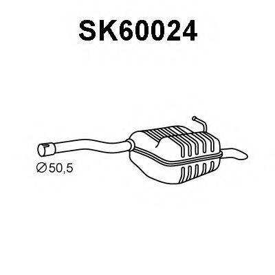 VENEPORTE SK60024 Глушник вихлопних газів кінцевий