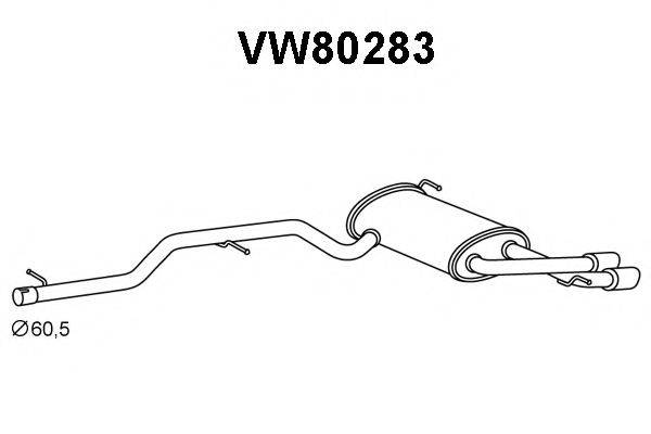 VENEPORTE VW80283 Глушник вихлопних газів кінцевий