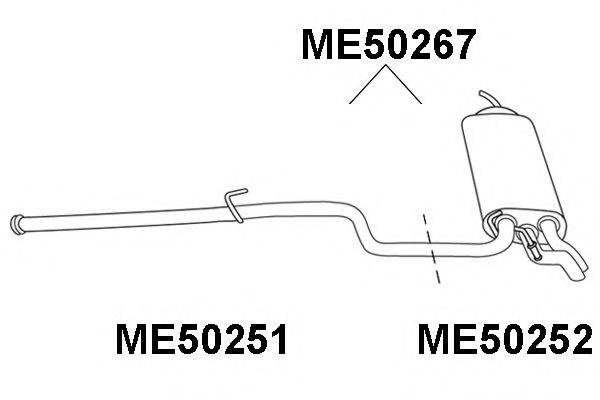 VENEPORTE ME50251 Труба вихлопного газу
