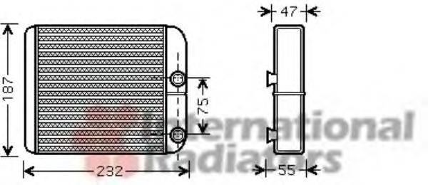 VAN WEZEL 32006186 Теплообмінник, опалення салону