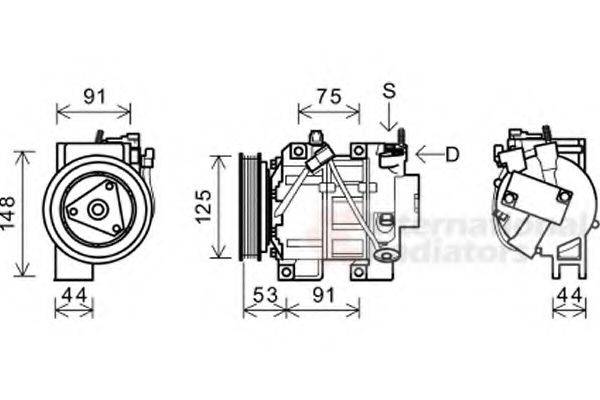 VAN WEZEL 1300K335 Компресор, кондиціонер