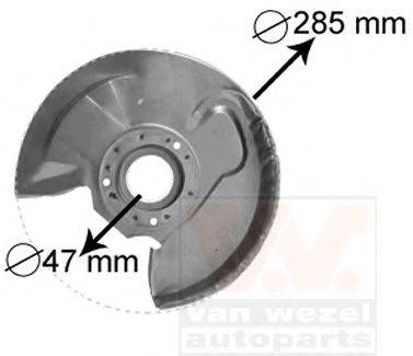 VAN WEZEL 3758371 Відбивач, диск гальмівного механізму