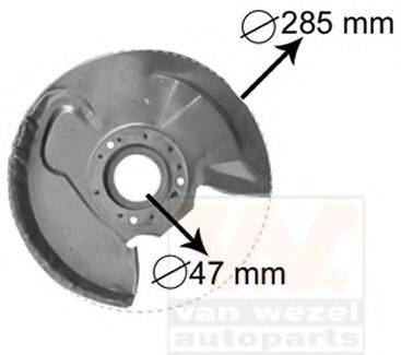 VAN WEZEL 3758372 Відбивач, диск гальмівного механізму