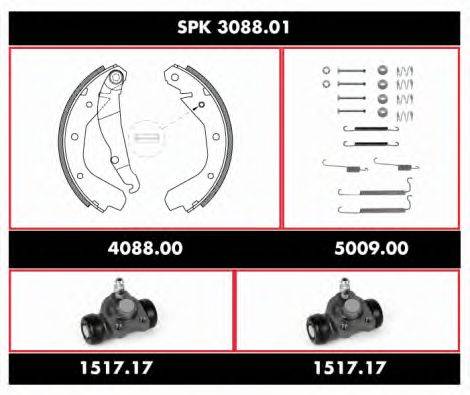 WOKING SPK308801 Комплект гальм, барабанний гальмівний механізм