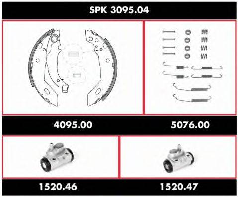 WOKING SPK309504 Комплект гальм, барабанний гальмівний механізм