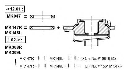 MONROE MK147 Опора стійки амортизатора