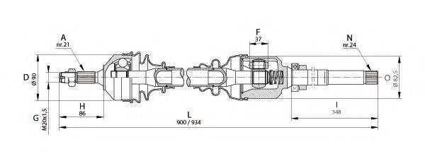 OPEN PARTS DRS612400 Приводний вал