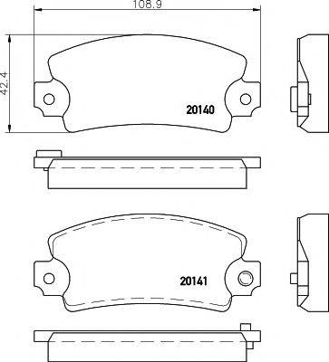 TEXTAR 2014003 Комплект гальмівних колодок, дискове гальмо