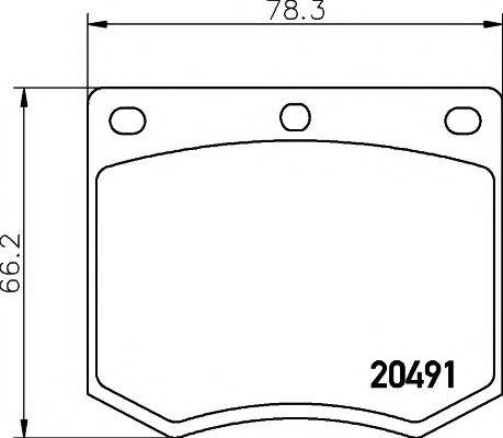 TEXTAR 2049105 Комплект гальмівних колодок, дискове гальмо