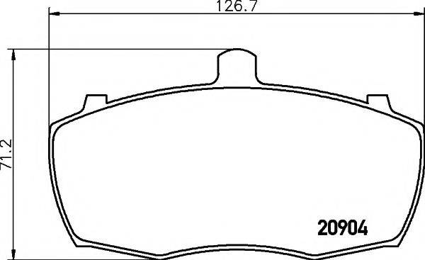 TEXTAR 2090401 Комплект гальмівних колодок, дискове гальмо