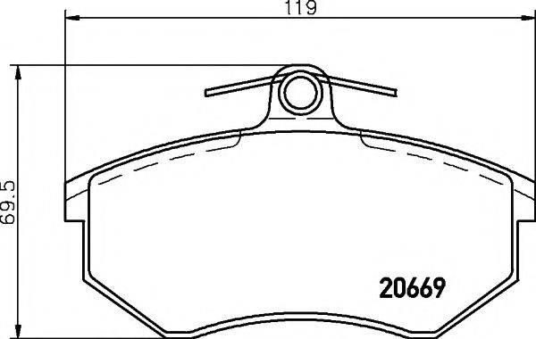 TEXTAR 2066921 Комплект гальмівних колодок, дискове гальмо