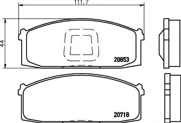TEXTAR 2071803 Комплект гальмівних колодок, дискове гальмо