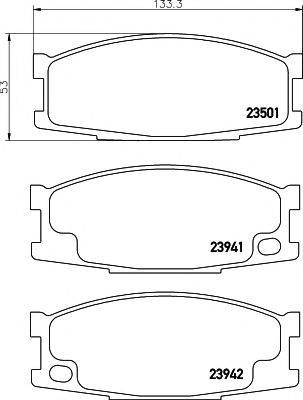 TEXTAR 2350101 Комплект гальмівних колодок, дискове гальмо