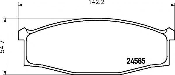 TEXTAR 2458501 Комплект гальмівних колодок, дискове гальмо
