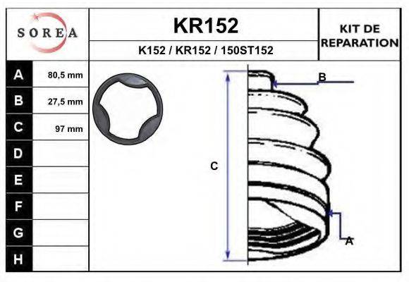 EAI KR152 Комплект пильника, приводний вал