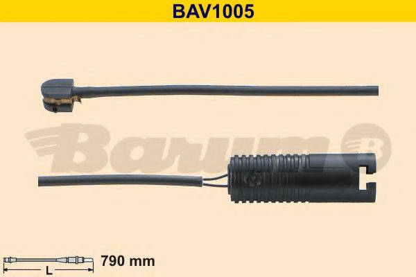 BARUM BAV1005 Сигналізатор, знос гальмівних колодок