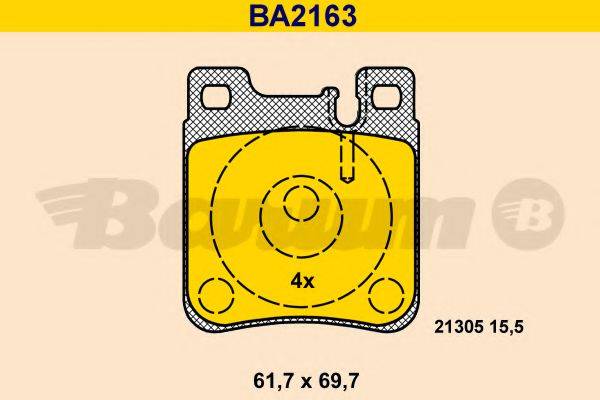 BARUM BA2163 Комплект гальмівних колодок, дискове гальмо