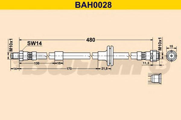 BARUM BAH0028 Гальмівний шланг