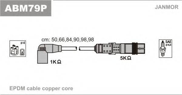 JANMOR ABM79P Комплект дротів запалювання