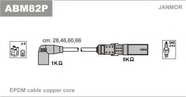 JANMOR ABM82P Комплект дротів запалювання