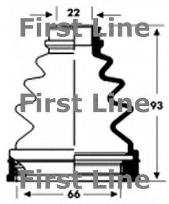 FIRST LINE FCB2805 Пильовик, приводний вал