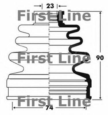 FIRST LINE FCB2839 Пильовик, приводний вал