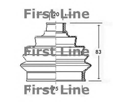 FIRST LINE FCB2256 Пильовик, приводний вал
