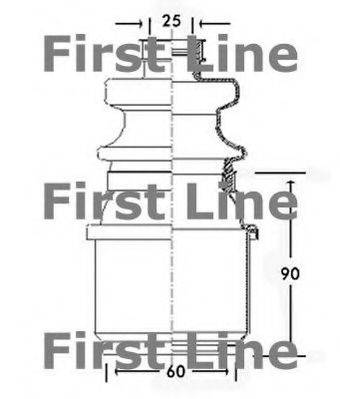 FIRST LINE FCB2307 Пильовик, приводний вал