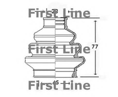 FIRST LINE FCB2309 Пильовик, приводний вал