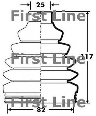 FIRST LINE FCB2392 Пильовик, приводний вал