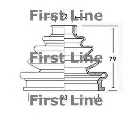 FIRST LINE FCB2348 Пильовик, приводний вал