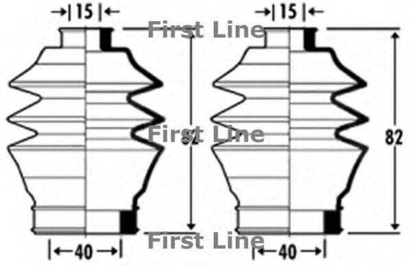 FIRST LINE FSG3304 Пильовик, рульове управління
